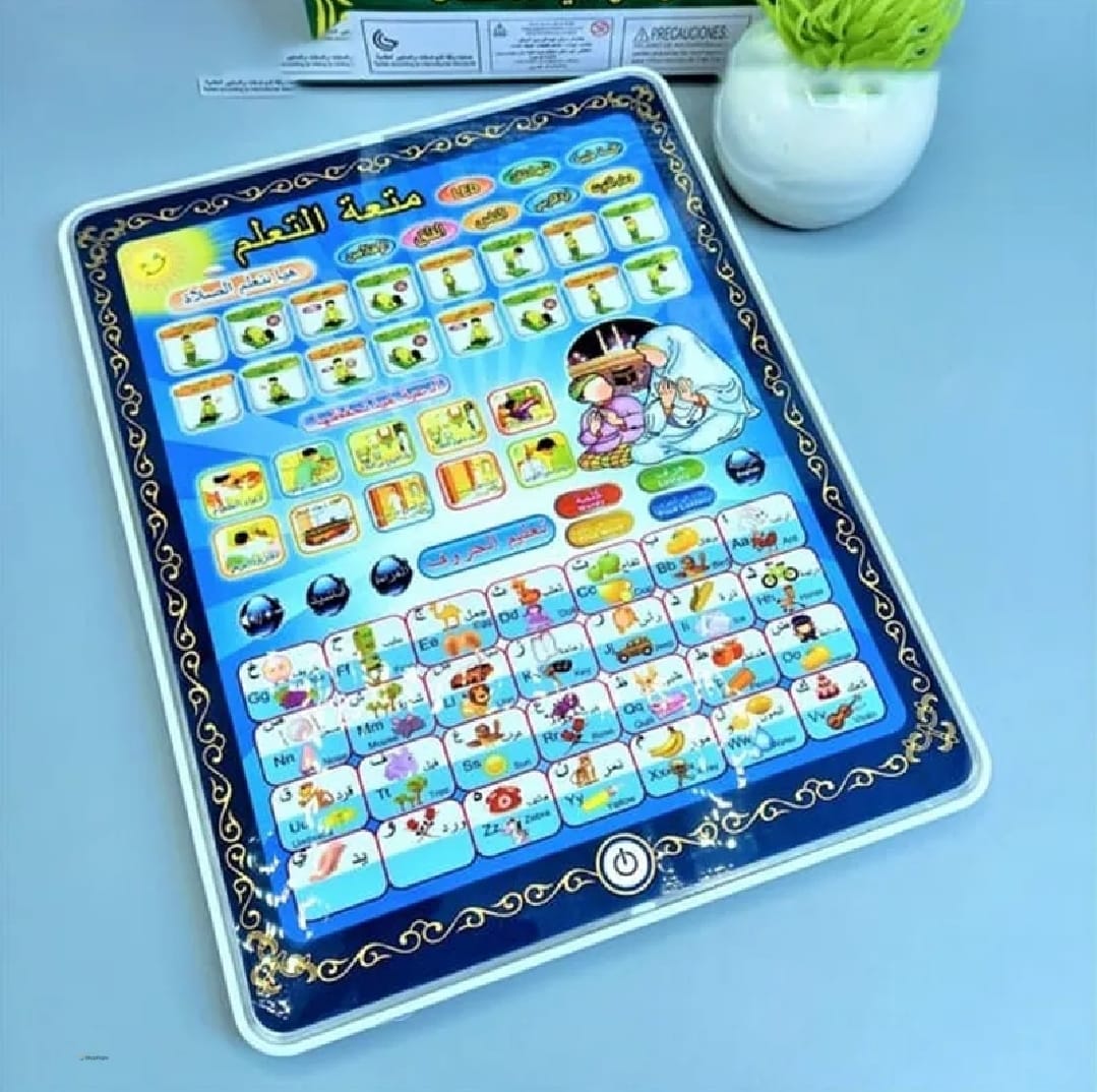 Educational Tablet Arabic And English Letters Child Friendly Learning Toy For Kids