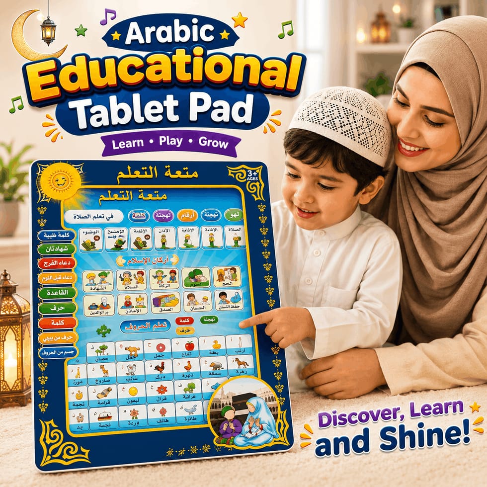 Educational Tablet Arabic And English Letters Child Friendly Learning Toy For Kids