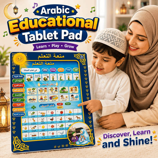 Educational Tablet Arabic And English Letters Child Friendly Learning Toy For Kids
