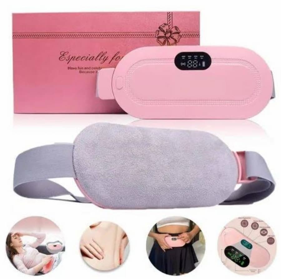 Heated Comfort & Massage Belt with 3 Heat Levels and 4 Modes, Electric Belt Massage for Women and Girls