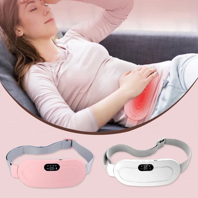 Heated Comfort & Massage Belt with 3 Heat Levels and 4 Modes, Electric Belt Massage for Women and Girls